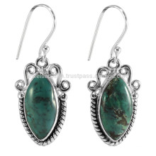 Tibetan Turquoise Gemstone & Sterling Silver Vintage Style Drop Earrings Best for You